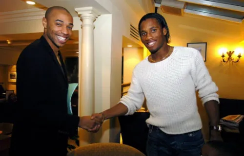 INSTAGRAM @DIDIERDROGBA Thierry Henry y el marfileño se saludan