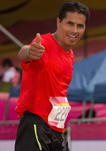 Germán Silva durante un Maratón de la CDMX