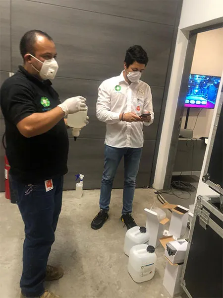 Parte de las medidas que se tomaron para el evento