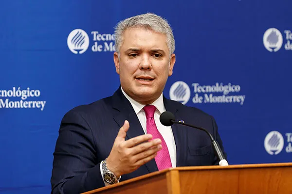 Iván Duque, presidente de Colombia en un evento