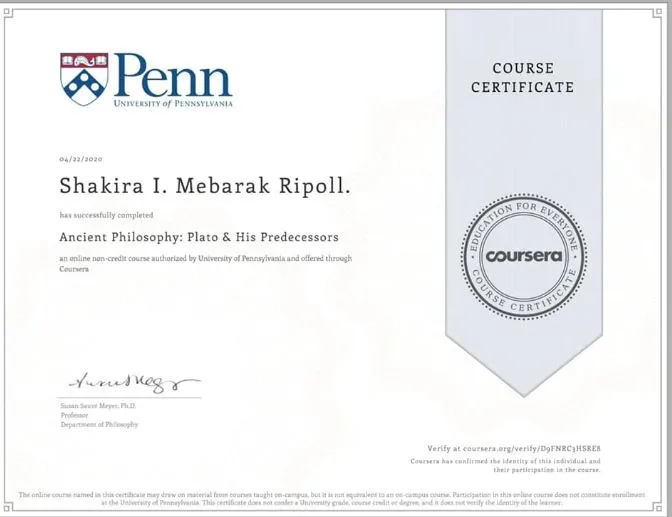 FACEBOOK SHAKIRA Certificado que recibió Shakira