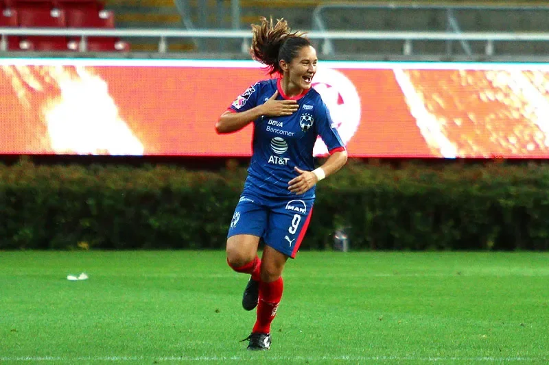 Desirée Monsiváis, en un partido con Rayadas de Monterrey