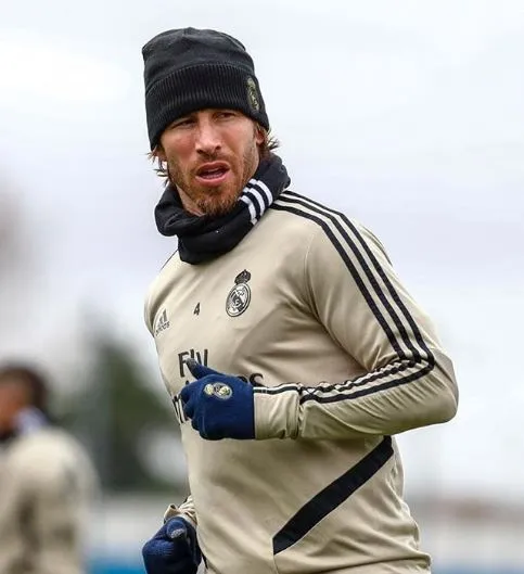 INSTAGRAM SERGIORAMOS Ramos en un entrenamiento con el Real Madrid