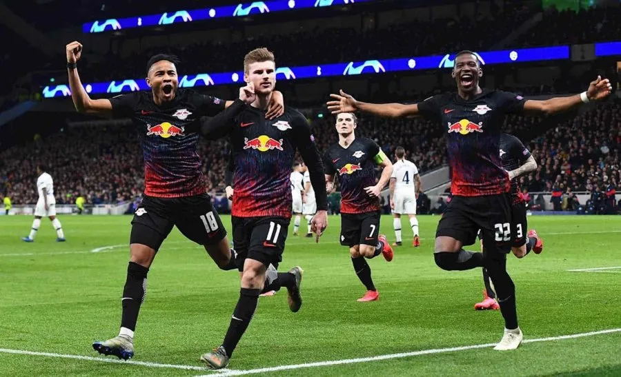 EFE Timo Werner celebrando un gol con sus compañeros