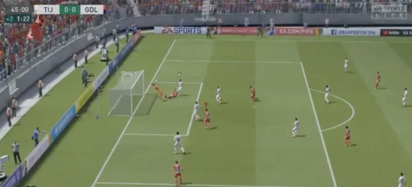 Acciones del juego entre Chivas y Xolos