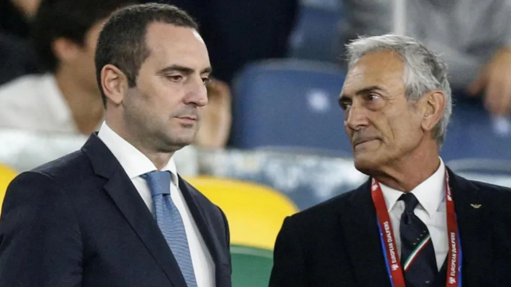 Vincenzo Spadafora y Gabriele Gravina, Presidente de la Fedaración Italiana