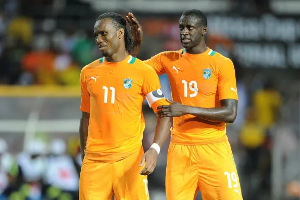 AP Yaya y Drogba en la Selección de Costa de Marfil