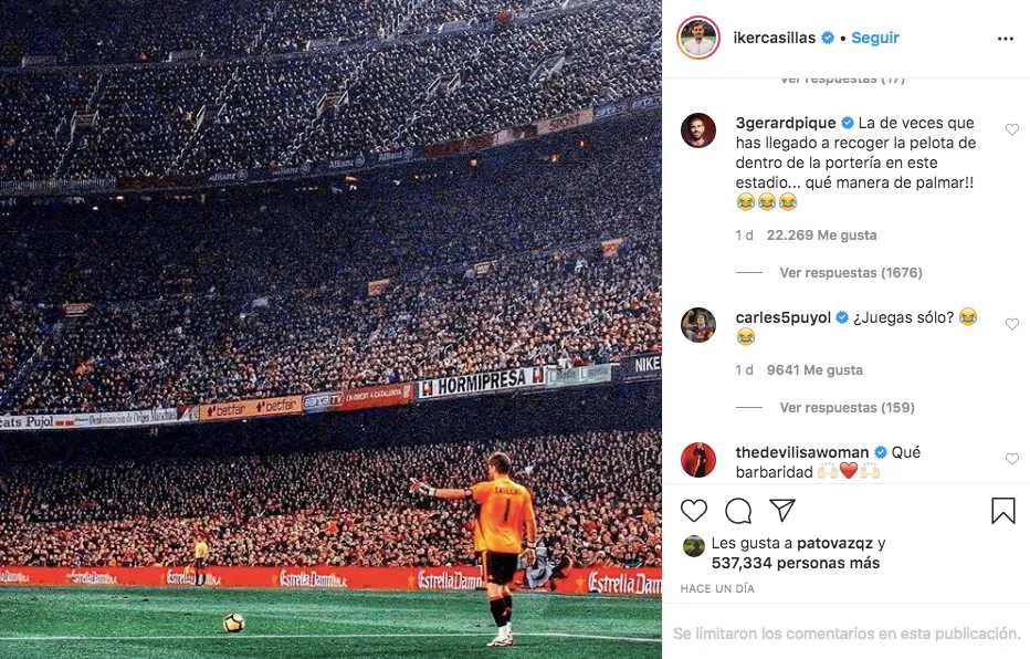 INSTAGRAM@IKERCASILLAS La foto que Casillas subió a redes sociales