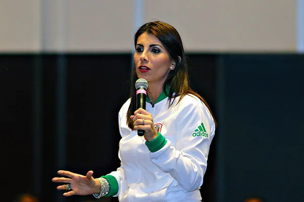 Beatriz Boullosa durante un evento con Selecciones Nacionales
