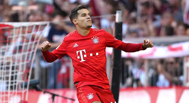 Coutinho celebra una anotación en Alemania