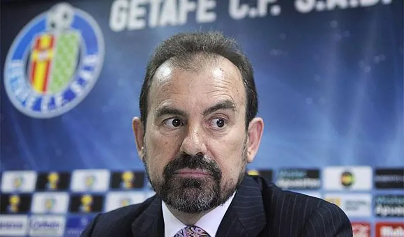 EFE Ángel Torres durante una conferencia del Getafe