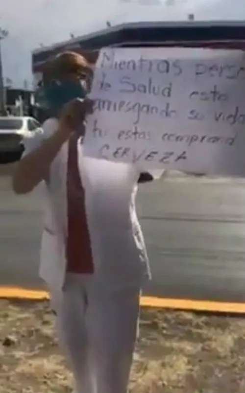 La enfermera que protestaba