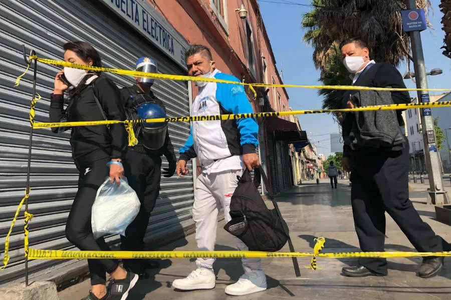La calle Corregidora fue cerrada por las autoridades de la CDMX