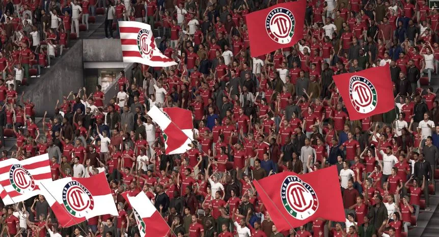 TWITTER @TolucaFC Afición de Toluca festeja la victoria sobre Léon