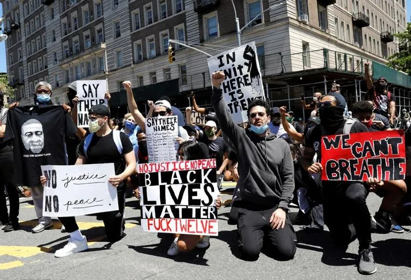 Manifestación en Nueva York por el caso George Floyd