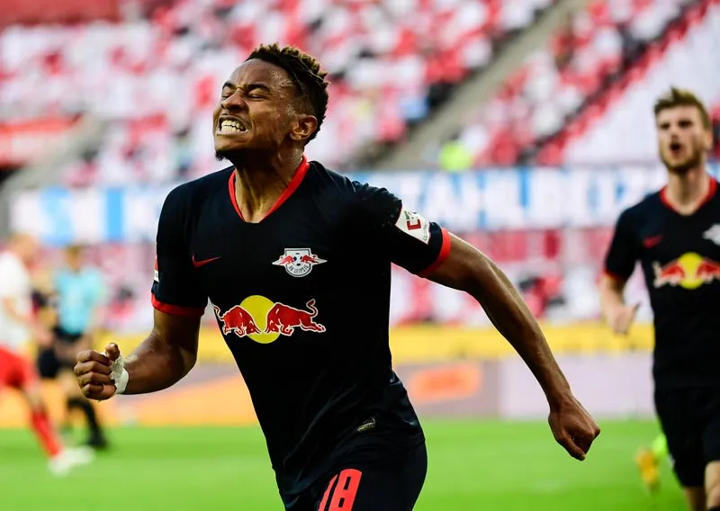 Christopher Nkunku celebra su gol