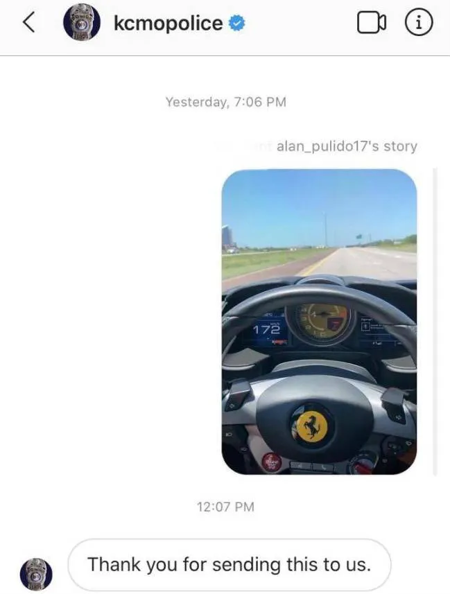 La denuncia a la policía de Kansas City