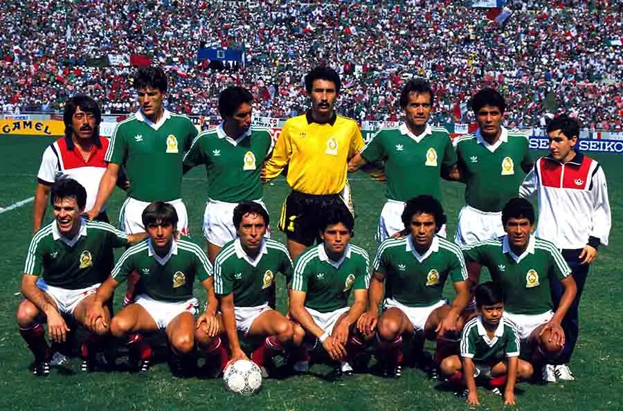 Tricolor de 1986 previo a un duelo en el Mundial