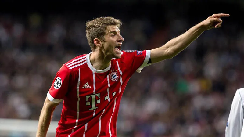 Thomas Müller, en un compromiso con el Bayern