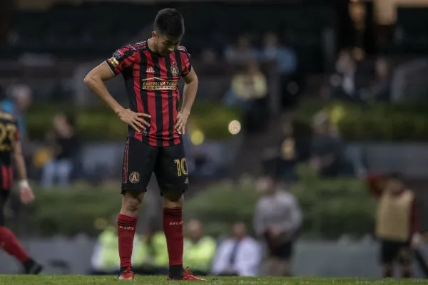 Gerardo Martínez se lamenta en un juego del Atlanta United
