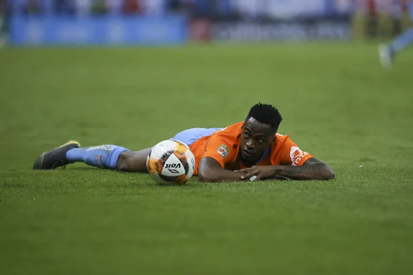 El volante sudamericano durante un juego de las Águilas