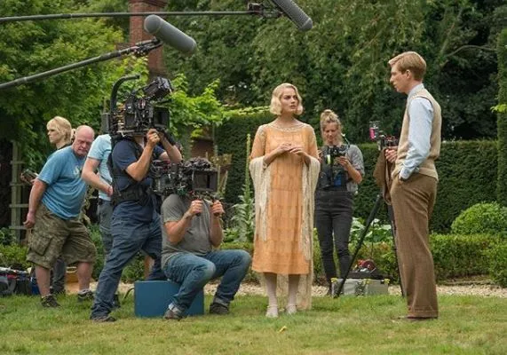 Margot Robbie, durante una grabación