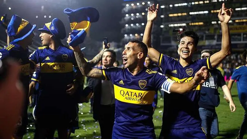 EFE Tévez celebra un título con boca Juniors