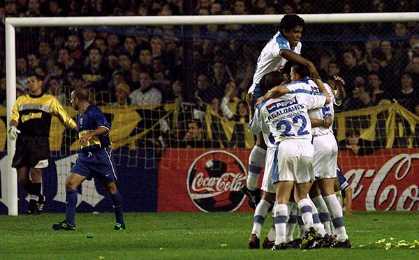 El festejo de la anotación que empataba el global