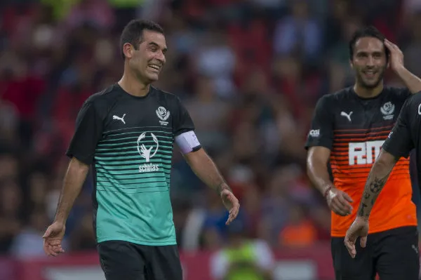 El exjugador durante un partido amistoso