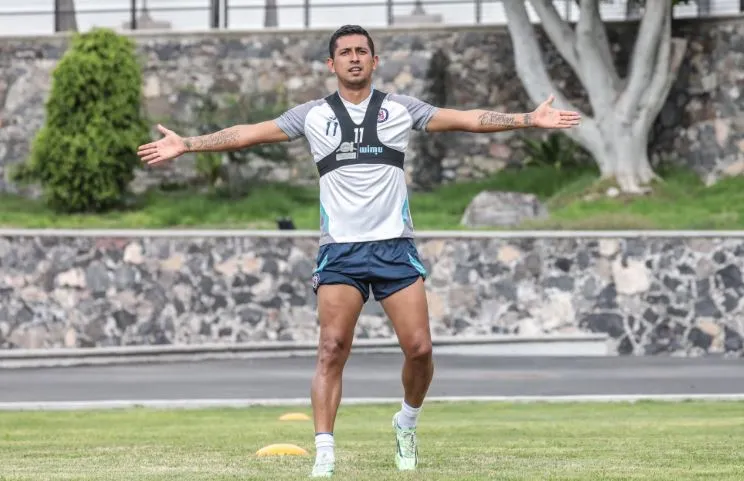 Elías Hernández, durante un entrenamiento