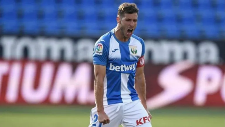 INSTAGRAM @CDLEGANES Rubén Pérez festeja el tanto de la victoria del Leganés