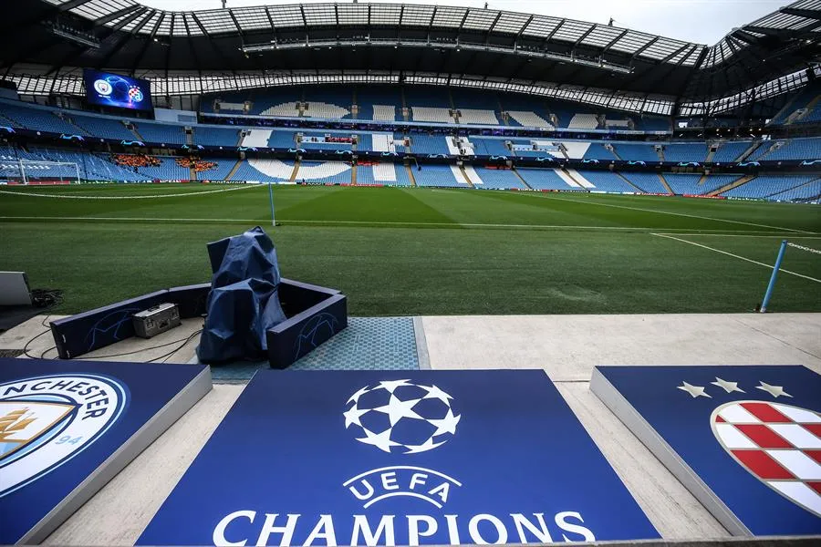 EFE El Etihad Stadium previo a un partido de Champions