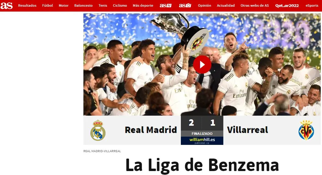 AS Portada en el portal de As