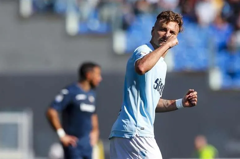 EFE Ciro Immobile celebrando una anotación con la Lazio