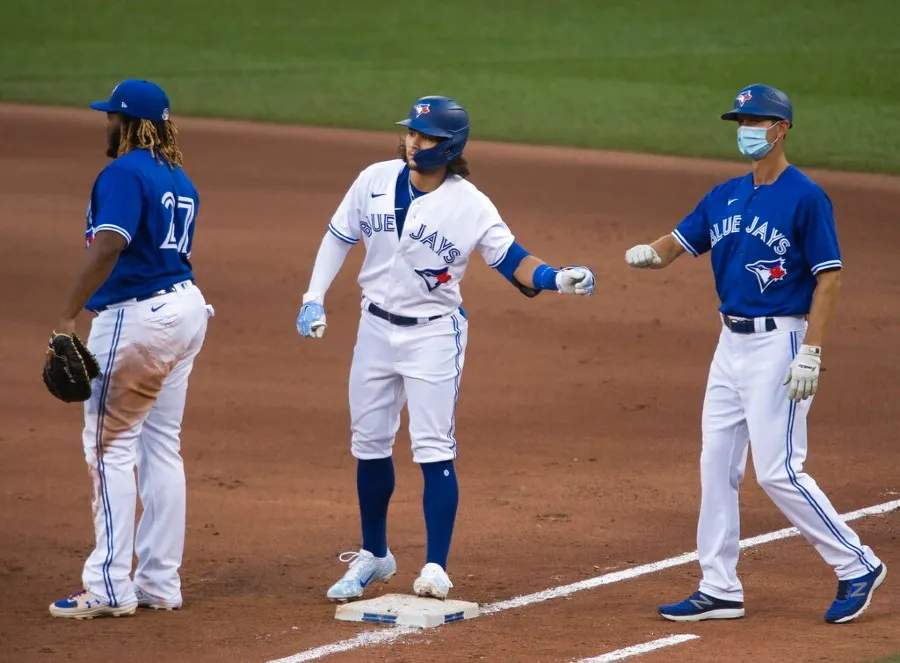 AP Jugadores de Blue Jays durante un entrenamiento