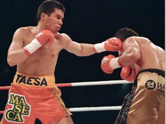 Chávez durante uno de sus combates