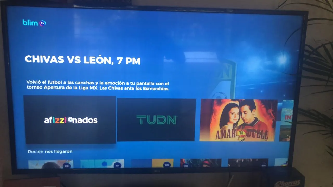 Blim tenía en su programación el partido