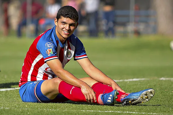 Sebastián Martínez en un partido de Sub 20