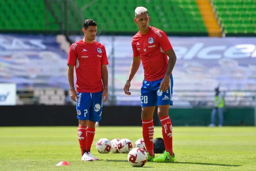 Mauro Quiroga durante un entrenamiento con Atlético de San Luis