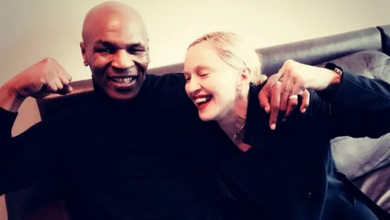 Tyson y Madonna durante su colaboración musical