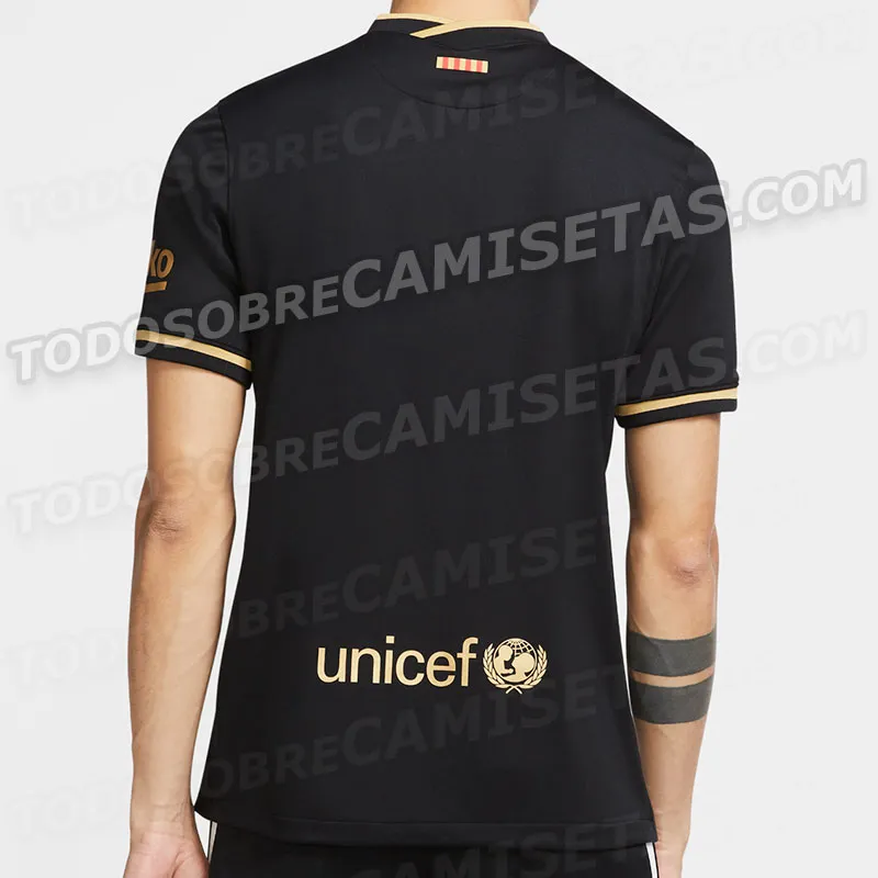 Postal de la indumentaria que utilizaría el Barça como visitante