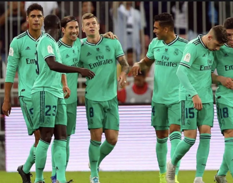 EFE Real Madrid celebrando un triunfo de visitante