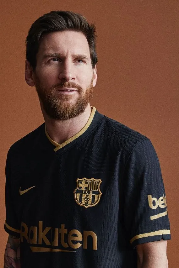 Messi con el nuevo uniforme