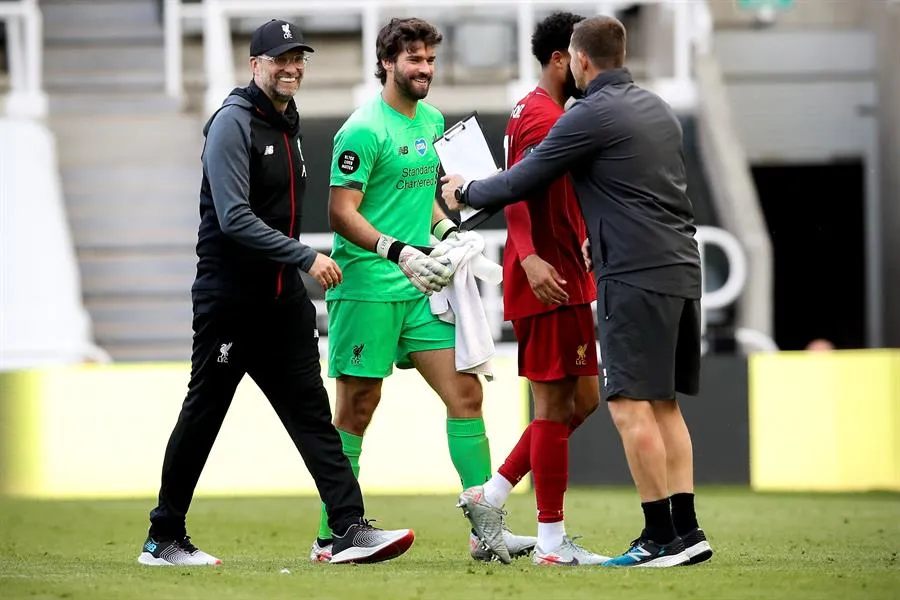 El técnico alemán tras un partido del Liverpool