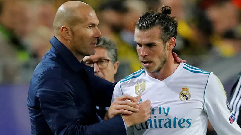 Zidane y Gareth Bale durante un duelo del Real Madrid