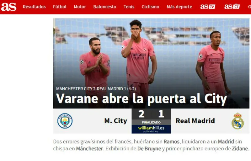 ESPECIAL Diario AS culpó a Raphael Varane