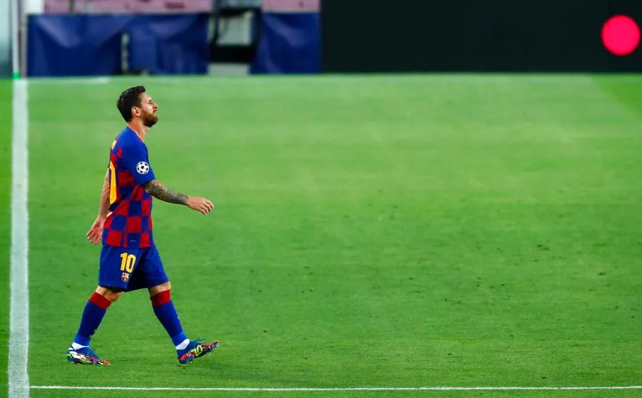 Lionel Messi durante un partido con Barcelona