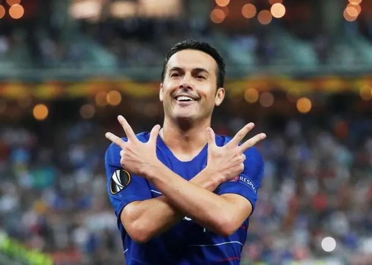 Pedro celebrando un gol en la Europa League