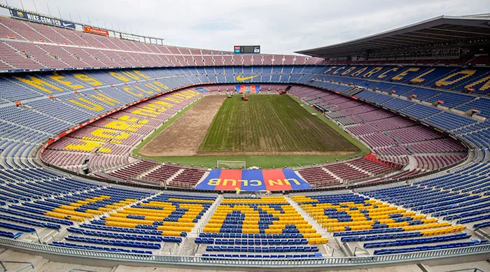 Así luce el Camp Nou actualmente