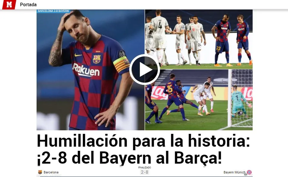 MARCA Portada en el portal de Marca